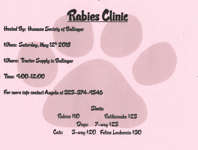 Humane Society Rabies Clinic